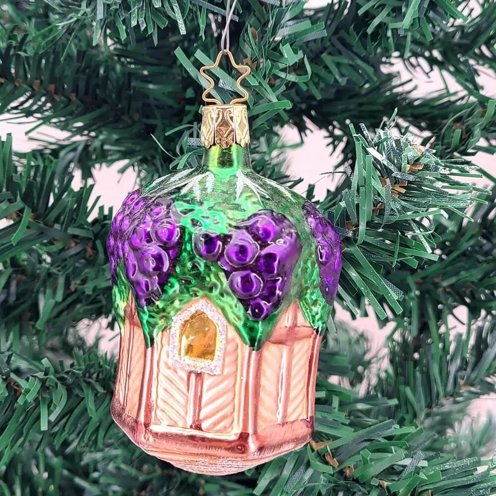 Vintage Inge Glas German Blown Glass Ornament Wine Garden OWC Christmas Tree